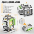 Huepar Pro ZK04CG 4D 4*360° szintezőlézer