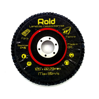 Roid 125mm lamellás csiszolókorong, cirkónium-korund szemcsés Roid 125mm lamellás csiszolókorong, cirkónium-korund szemcsés