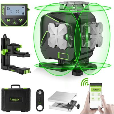 Huepar S04CG 4D 4*360° szintezőlézer