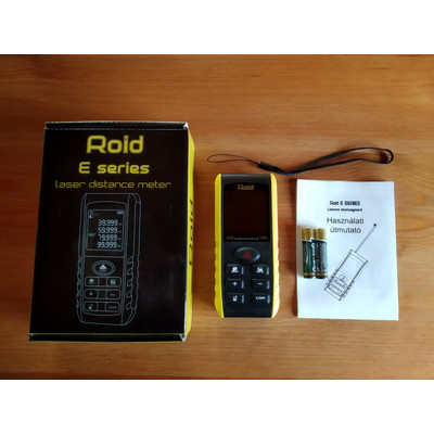 Roid E100 lézeres távolságmérő + digitális szögmérő